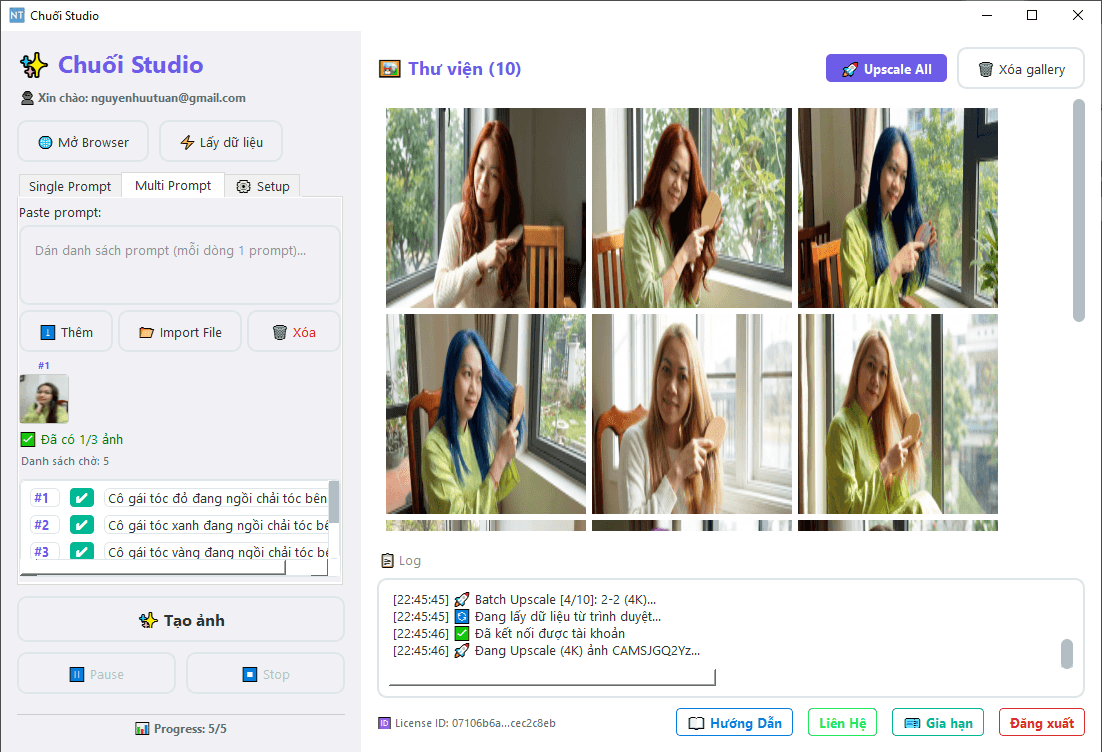 Mã kích hoạt 15 ngày tool Chuối Studio